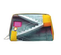 HCVXBSA Borsa per il trucco Donne Toiletrie Showe Pennello Cura della Pelle Organizzatore di Viaggio Borsa Me Grande Borsa Trucco AccessoriesColorful architettura, bianco, Taglia unica