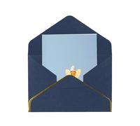 HCVXBSA Candyman, biglietti vuoti con buste per tutte le occasioni, nota scintillante di alta qualità per compleanno, Natale, matrimonio, 10,2 x 15,2 cm, blu