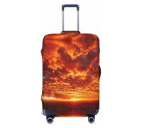 HCVXBSA Copertura elastica lavabile per valigia, con scritta "The sky at the end of the world", per valigie da 45,7-81,7 cm, accessori da viaggio, nero, Medium