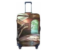 HCVXBSA Copertura elastica lavabile per valigia, magnifica copertura per bagagli a castello per valigie da 45-81 cm, accessori da viaggio, nero, Large