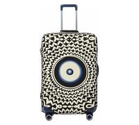 HCVXBSA Copertura elastica lavabile per valigia, misterioso occhio gigante ritratto copertura per bagagli avvolgente per valigie da 45-81 cm, accessori da viaggio, nero, Medium