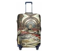 HCVXBSA Copertura elastica lavabile per valigia, Money is Everyday, copertura per bagagli, accessorio da viaggio da 45,7 a 81,7 cm, nero, X-Large