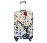 HCVXBSA Copertura elastica lavabile per valigia, una bella copertura per bagagli, accessorio da viaggio per valigie da 45-81 cm, nero, Medium