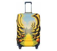 HCVXBSA Copertura protettiva elastica lavabile per valigia, con scritta in inglese "The path leading to the sky", per valigie da 45,7-81,7 cm, accessori da viaggio, nero, Large