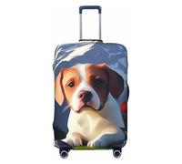 HCVXBSA Copertura protettiva elastica lavabile per valigia, motivo cane piccolo nelle Alpi, per valigie da 45-81 cm, accessori da viaggio, nero, X-Large
