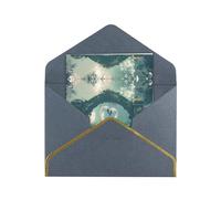 HCVXBSA Due cigni che nuotano sul lago 1 biglietti vuoti con buste per tutte le occasioni, nota scintillante di alta qualità per compleanno, Natale, matrimonio, 10,2 x 15,2 cm, nero
