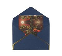 HCVXBSA In the castle, there are apple trees Blank Cards with Envelopes, All Occasion Greeting, Premium Shimmery Note per compleanno, Natale, matrimonio, 10,2 x 15,2 cm, blu