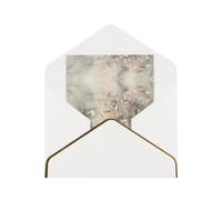 HCVXBSA Natura morta di rami di albero biglietti vuoti con buste per tutte le occasioni, nota scintillante di alta qualità per compleanno, Natale, matrimonio, 10,2 x 15,2 cm