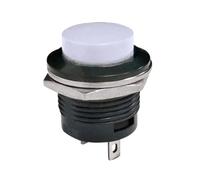 HCVYQMMJ 1 pz R13-507 Interruttore a Pulsante momentaneo SPST No Rosso Nero Bianco Giallo Verde Blu Cappuccio Rotondo AC 6 A/125 V 3 A/250 V(Blanc)