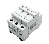 HCVYQMMJ EAPV-32-1/2/3/4P Portafusibile CC for fotovoltaico Solare su Guida DIN con Spia Luminosa Adatto for da 10 * 38 mm(Eapv-32-3p,10A)