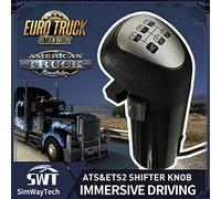 HCXLELD SimWayTech - Pomello del cambio USB per ATS & ETS2 PC per Logitech G25 G27 G29 G920 G923 Thrustmaster TH8A Fanatec SQ PXN A7 altri comandi fai da te