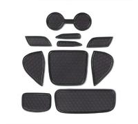 HCXYSZLB Auto Interni Tappetini Antiscivolo per Toyota Yaris 2020 2021,Antipolvere Console Centrale Gomma Tappetino Cuciture Portabicchieri Porte Auto Accessori,A-Black
