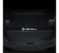 HCXYSZLB Auto Tappetino Bagagliaio per Alfa Romeo Stelvio 2017-2022 2023 2024, Impermeabili AntiGraffio Antiscivolo Baule Fodera Protezione Tappeto Baule Fodera Protezione Interni Accessori,A-Black