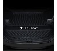 HCXYSZLB Auto Tappetino Bagagliaio per Peugeot 308 2016-2019, Impermeabili AntiGraffio Antiscivolo Baule Fodera Protezione Tappeto Baule Fodera Protezione Interni Accessori,A-Black