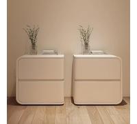 HczioN Comodini per Camera da Letto Set di 2 comodini Moderni in Stile Minimalista con Doppi cassetti Realizzati in Pelle di Alta qualità e cassetti Imbottiti Adatti per Sala Studio, Soggiorno, ECC