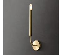 HCZKIUJY Applique da Parete in Ottone Anticato Stile Mid-Century Modern - Lampada a Braccio Lungo con Cablaggio Fisso, Design lineare Minimalista per Comodino, Camera da Letto, so