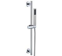 HCZKIUJY Barra Scorrevole per Doccia con doccetta, Supporto Regolabile per Barra Scorrevole in Acciaio Inossidabile 304 con Tubo Flessibile per Doccia da 59 Pollici, Set di Supporto PE(Chrome)