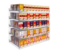 HCZKIUJY Espositore per Sigarette, espositore Automatico in Acrilico per Sigarette, Montaggio a Parete/Piano di Lavoro, Spessore di 10 Pacchetti di Sigarette(Clear-39x29x28cm/15x11x11in)
