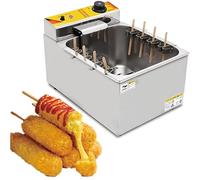 HCZKIUJY Friggitrice Professionale per Corn Dog, con Ganci Rimovibili, Ideale per la Preparazione di Snack, Facile da Usare, ad Alta efficienza, Perfetta per Food Truck.