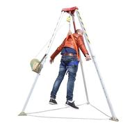 HCZKIUJY Kit treppiede per spazi confinati 1200 libbre 1800 2600 libbre, Sistema treppiede di Soccorso di Emergenza in Lega di Alluminio, Attrezzatura di Sollevamento, Sicurezza, (1800LBS Winch)