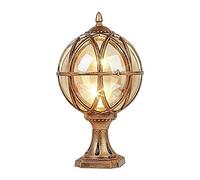 HCZKIUJY Lampada da Esterno Vintage a Sfera Rotonda, Lampada Rustica a Globo per Esterni, Lanterna a Globo in Alluminio, Faro per Ingresso Giardino, cancello Villa, lampione strad(Bronze-48 * 27.5cm)