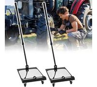 HCZKIUJY Lot de 2 miroirs d'inspection télescopiques pour véhicules, 30 cm, avec roues et Lumière LED, pour Les contrôles de sécurité Sous Les voitures.