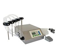 HCZKIUJY Macchina riempitrice per liquidi a 4 Teste, riempitrice con Controllo Digitale della velocità, riempitrice per Bottiglie, per Olio MCT, Latte, Bevande, Acqua, succhi di f