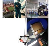 HCZKIUJY Miroir d'inspection de véhicule de 30 cm de diamètre avec roues et éclairage LED - Améliorez la sécurité grâce à ce miroir d'inspection Sous Le véhicule