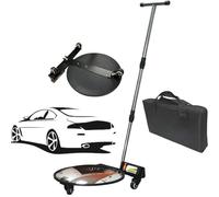 HCZKIUJY Miroir d'inspection Sous véhicule avec éclairage LED, miroir d'inspection Sous châssis - poignée rétractable réglable, équipement visuel pour véhicule, miroir convexe 300/400 (Bar)