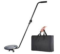 HCZKIUJY Miroir d'inspection Sous véhicule, miroir de recherche convexe avec éclairage LED, Longueur réglable 120-140 cm, diamètre 30 cm, appareil optique d'analyse et d'inspection de