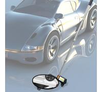 HCZKIUJY Miroir d'inspection Sous véhicule, miroir de sécurité avec poignée télescopique, éclairage intégré et poulie, Plage télescopique 475-1140 mm, pour Le contrôle de sécurité Sous(Black)