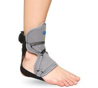 HCZKIUJY Ortesi Regolabile per Piede cadente, con Cinturino, per l'allenamento di lesioni ai nervi del Piede, per emiplegia, Ictus, Assistenza alla deambulazione, Destra, M (Right-S)