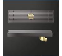 HCZKIUJY Piatto Doccia Rettangolare antiodore in Acciaio Inox 304 con Scarico a Pavimento Lungo, Vasca Lunga 20 cm-90 cm Opzionale (30cmb-A)