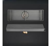 HCZKIUJY Piatto Doccia Rettangolare antiodore in Acciaio Inox 304 con Scarico a Pavimento Lungo, Vasca Lunga 20 cm-90 cm Opzionale (30cma-A)