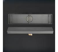 HCZKIUJY Piatto Doccia Rettangolare antiodore in Acciaio Inox 304 con Scarico a Pavimento Lungo, Vasca Lunga 20 cm-90 cm Opzionale (40cma-A)