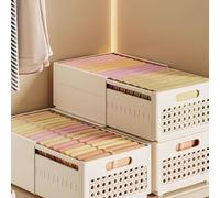 HCZKIUJY Scatola portaoggetti espandibile, per armadio, per la casa, con stratificazione magica, per pantaloni, vestiti, organizer per armadio (colore unico, 20 x 28 x 15 cm)