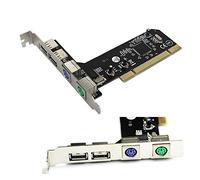 HD 100% New PCI 32bit to 2xUSB 2.0+2xPS2 PS/2 Port for PC Keyboard Mouse Combo Adapter Card