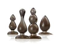 Hd-4 pezzi Set di perline nere trasparenti in silicone morbido