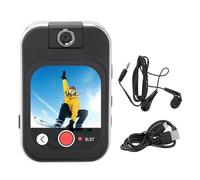 HD Action Camera with MP3 MP4 Player, Camera with Back Clamp Rechargeable USB Charging, Wearable No Hands Portable Video Recorder, for Outdoor Cycling Running Travel