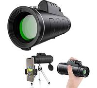 HD Bak4 Prism Cannocchiale monoculare impermeabile monoculare con clip porta telefono, treppiede per birdwatching Escursionismo Pesca all'aperto Sport e concerti, Telescopio monoculare 40x60
