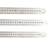 HD BRICO acciaio inox righello Inossidabile 30 cm 50 cm 100 cm Righelli in Metallo Doppio Righello 3 pezzi Set per ufficio/Ingegneria/casa/Insegnament