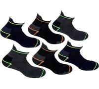 HD BRICO Calze da lavoro altezza caviglia cotone 6 paia rinforzate punta e tallone per scarpe antinfortunistiche alta resistenza SPORT E LAVORO (39-42)