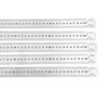 HD BRICO Righello in Acciaio Inossidabile, Spessore 1 mm per Ufficio/Ingegneria/Casa/Insegnamento (5 pezzi Set 50 cm)