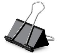 HD BRICO Set 24 x Clip Fermacarte Metallo 51mm Graffetta Ferma Documenti Ufficio Clips Regalo per Fogli, Documenti