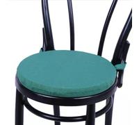 HD BRICO set 4 Cuscini Rontondi per Sedia Cucina Coprisedia Imbottiti Laccetti Tinta unita Spessore 4 cm x 38 cm (VEDE 705) MADE IN ITALIA