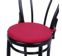 HD BRICO set 4 Cuscini Rontondi per Sedia Cucina Coprisedia Imbottiti Laccetti Tinta unita Spessore 4 cm x 38 cm (BORDO 401) MADE IN ITALIA