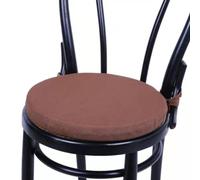 HD BRICO set 4 Cuscini Rontondi per Sedia Cucina Coprisedia Imbottiti Laccetti Tinta unita Spessore 4 cm x 38 cm (MARRONICINO 901) MADE IN ITALIA