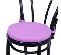 HD BRICO set 4 Cuscini Rontondi per Sedia Cucina Coprisedia Imbottiti Laccetti Tinta unita Spessore 4 cm x 38cm X 38CM (VIOLA 302)