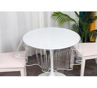 HD BRICO Tovaglia PVC Trasparente, Tovaglia Plastificata Protettiva Impermeabile Facile da Pulire E Facile da Lavabile Quadrata o Rettangolare o Rotonda (120 cm Rotonda)