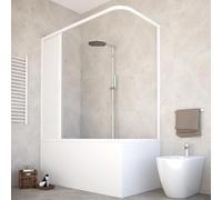 HD CASA Box Sopravasca a Soffietto Modello Anja, Apertura Laterale Reversibile, Pannelli in PVC Riducibili, Cabina Doccia Salvaspazio Made in Italy arredo bagno, 70x140 cm